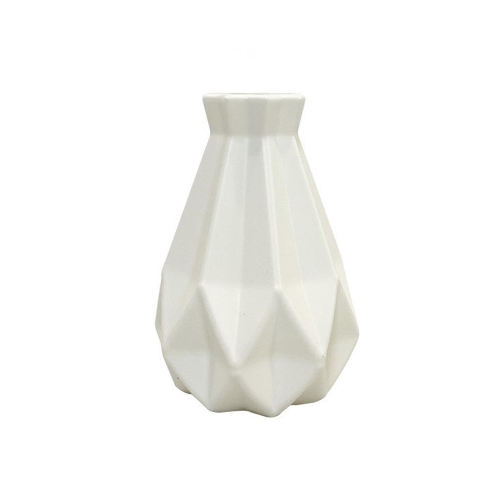 Plastic Nordic Style Vase Imitation Ceramic Desktop Ornament Flower Pot Decoration  Living Room