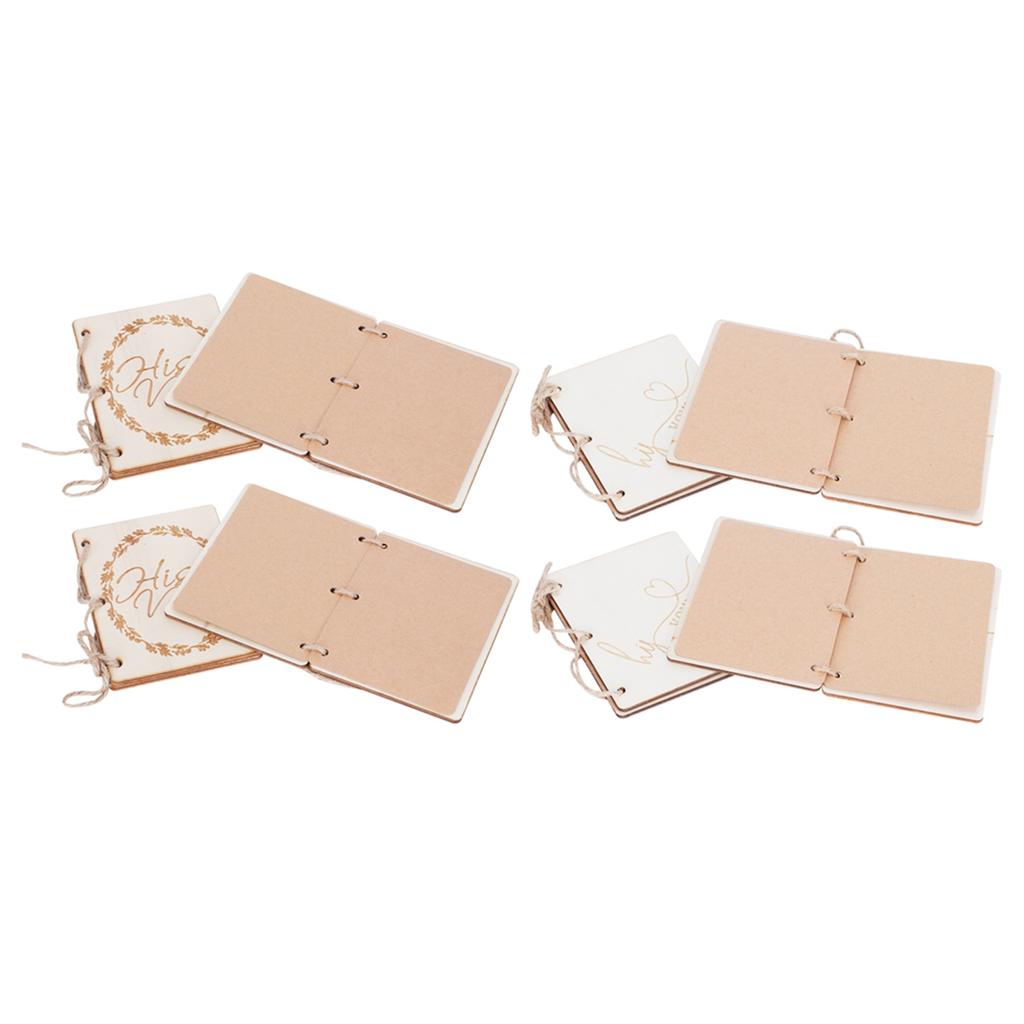 2 Sets Hochzeit Gelübde Bücher Exquisite Geschenk Karte Erklärung Broschüren Requisiten Liefert