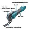 PATUOPRO Electric Saw Trimmer Cordless Oscillating Multi Function Tool Woodworking Cutting Power Tools For Makita 18V Battery
