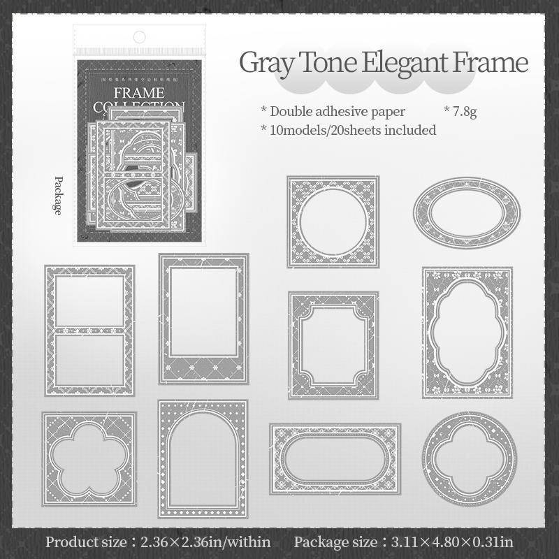 

6Style Frame Collection Series Sticker Hollow-out Border DIY Junk Journal Diary Scrapbooking Material Collage Decorative Sticker