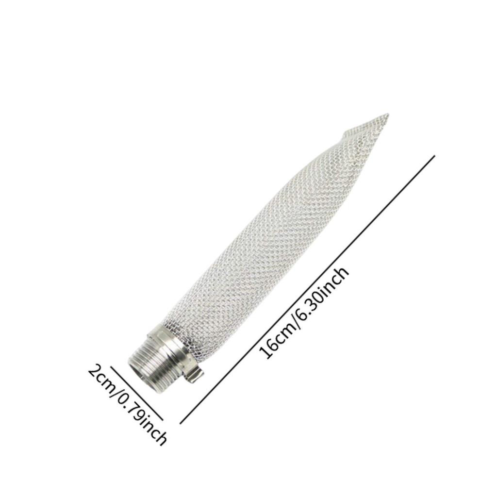 Home Brewing Stainless Steel Beer Filter Tube Durable Mesh Strainer Easy Install Bazooka Screen for Beer