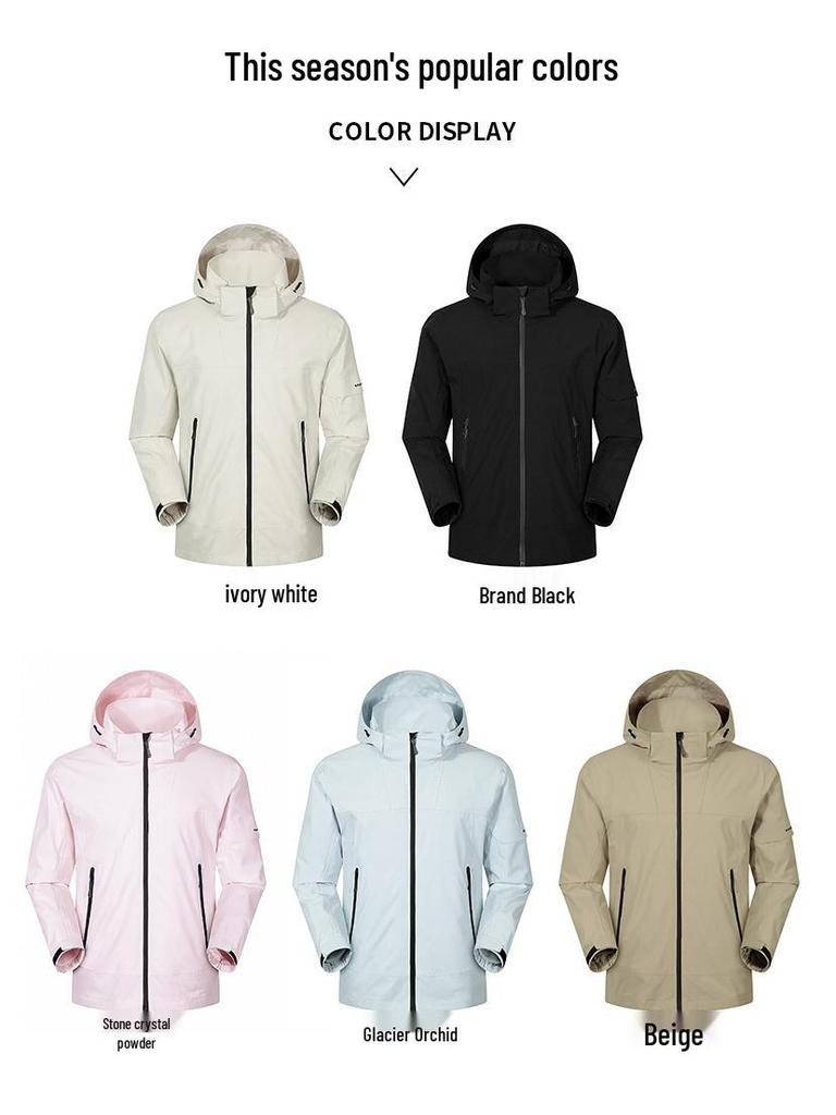 Custom Three-in-One Waterproof Winter Windbreaker with Detachable Liner and Logo