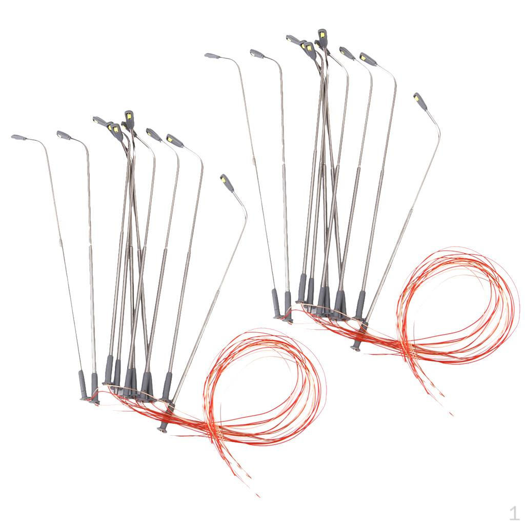 

20pcs Model Lamppost Lamp Lights Layout Train 1:100 OO Scale