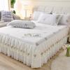 New Summer Cool Doudou Ice Silk Mat Single-piece Bed Skirt Mat Three-piece Set Lace Non-slip Breathable Bedspread