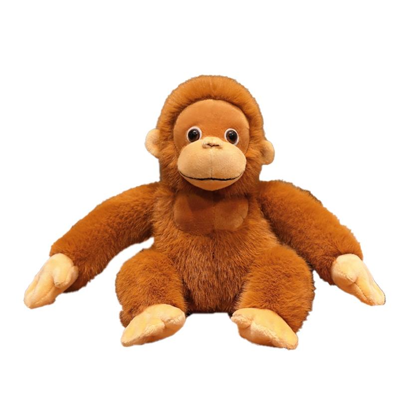 27cm Braunes Affen-Stofftier Gefülltes Lustiges Zoo-Tier Orang-Utan-Puppe Beruhigender Begleiter Geschenk 27cm