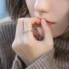 Princess Knight Couple Rings: Chinese Style Fossilized Tooth Design, Fashion Trend, Student Accessories, Non-fading Gift.
