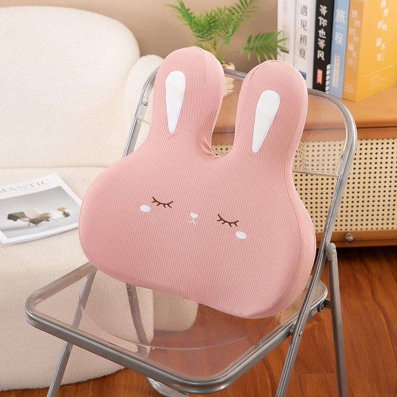 Cute Rabbit Bear Waist Leaning On The Office Work Station for A Long Time Seating Artifact Seat Waist Support Cushion Plush Toy