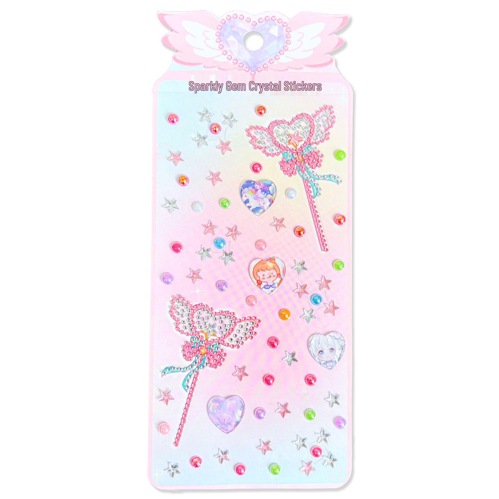 

Дитяча фея паличка та наклейки-метелики для DIY з блискучими самоцвітами