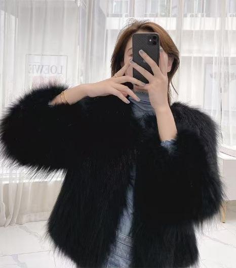Winter new imitation fox hair toka fur coat high-end small fragrance thickened fur coat