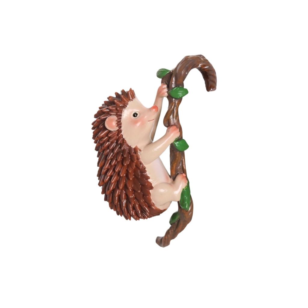 Resin Rattan Hedgehog Hanging Ornament Outdoor Garden Planter Home Balcony Green Plant Bonsai Decoration Hanging Figurine