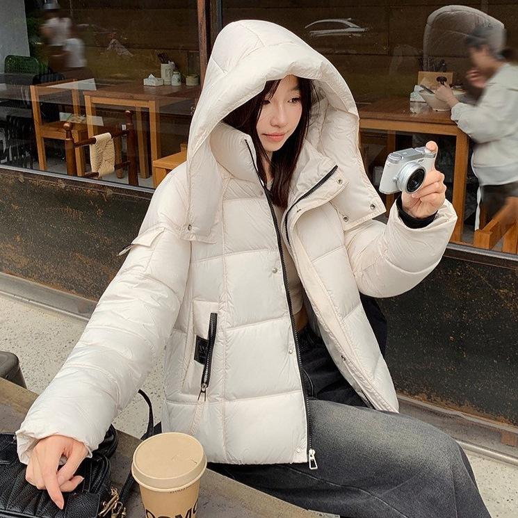 Winter dopamine new hooded cotton-padded coat loose casual down cotton-padded clothes women's short bread jacket