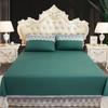 Three-piece Solid-color Lace Bed Sheet Set Single and Double Skinny Naked Sleeping Four Seasons General Increased Thickening Bed Sheet Set