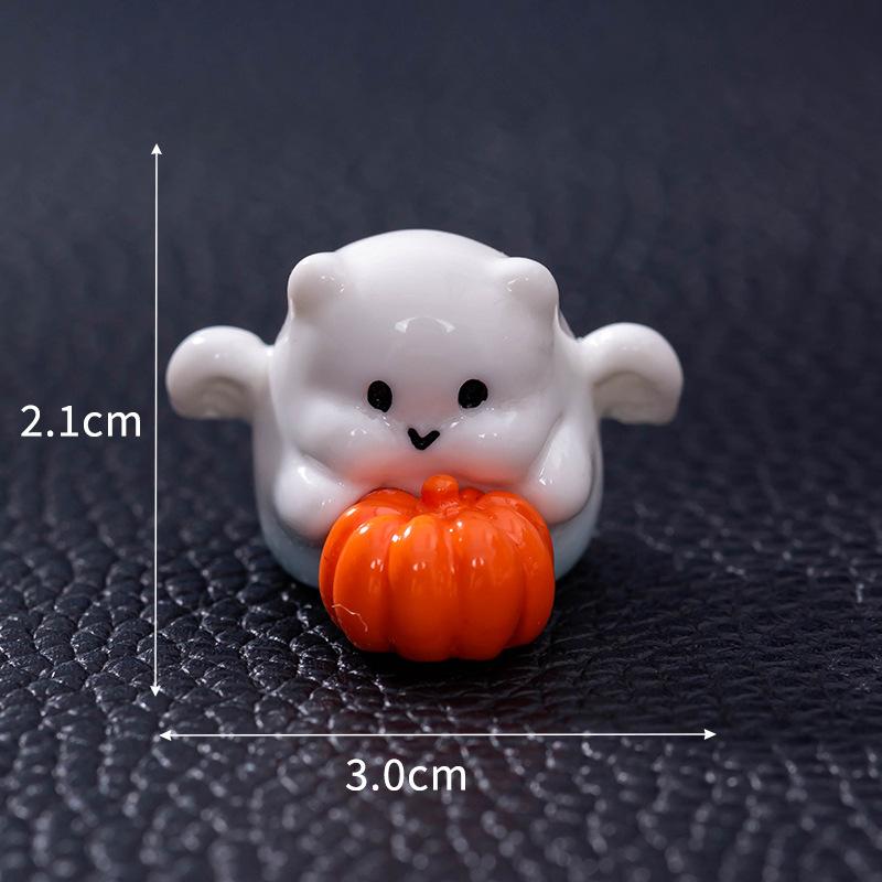 Halloween Ghost Decoration Skull Pumpkin Angel Candle Ghost Action Figure Hand Micro Landscape Desktop Resin Decoration