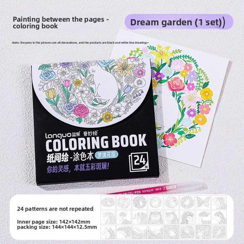 Langguo Paper Scribbling Line Drawing Thickening Line Drawing Coloring Book Fun Scribbling Coloring Stress Children s Painting