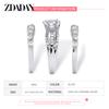 925 Sterling Silver 18K Gold 3pcs Geometric Zircon Rings for Women Jewelry Gift