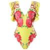 2023 Trendy Sexy Women's One-Piece Printed Swimwear with Spaghetti Straps - European and American Style