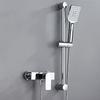 Chrome Brass Simple Shower Set Wall Mounted Hot Cold Water Mixer Faucet Shower Lift Shower Faucet Handheld Shower Set