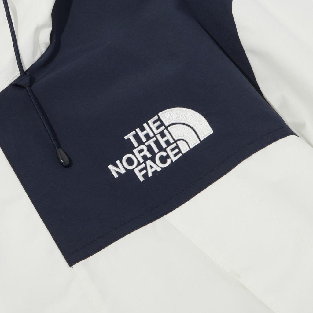 The North Face MARTIS Waterproof And Windproof Windbreaker Jacket Unisex Navy Blue/Cream White NJ3BQ01N