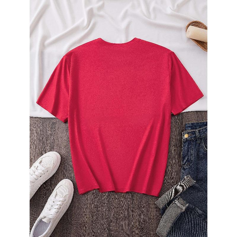 Womens Happy 100th Day of School Print T Shirt Short Sleeve Crew Neck Casual Top