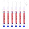 6Pcs/Set 20mm Long Nib Head Markers for Metal Perforating Pen, Waterproof, Bathroom, Woodworking Decoration, Multi-Purpose
