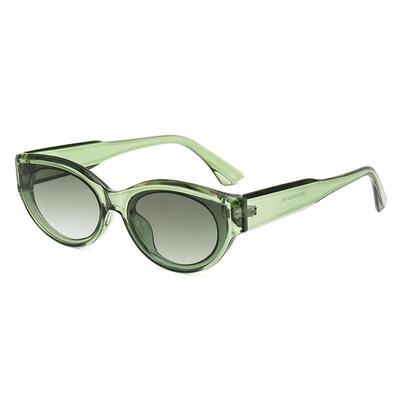 The New Retro Oval Frame Sunglasses Personality Catwalk Small Frame Sunglasses Glasses Men's/Women's Universal UV400 Eyewear