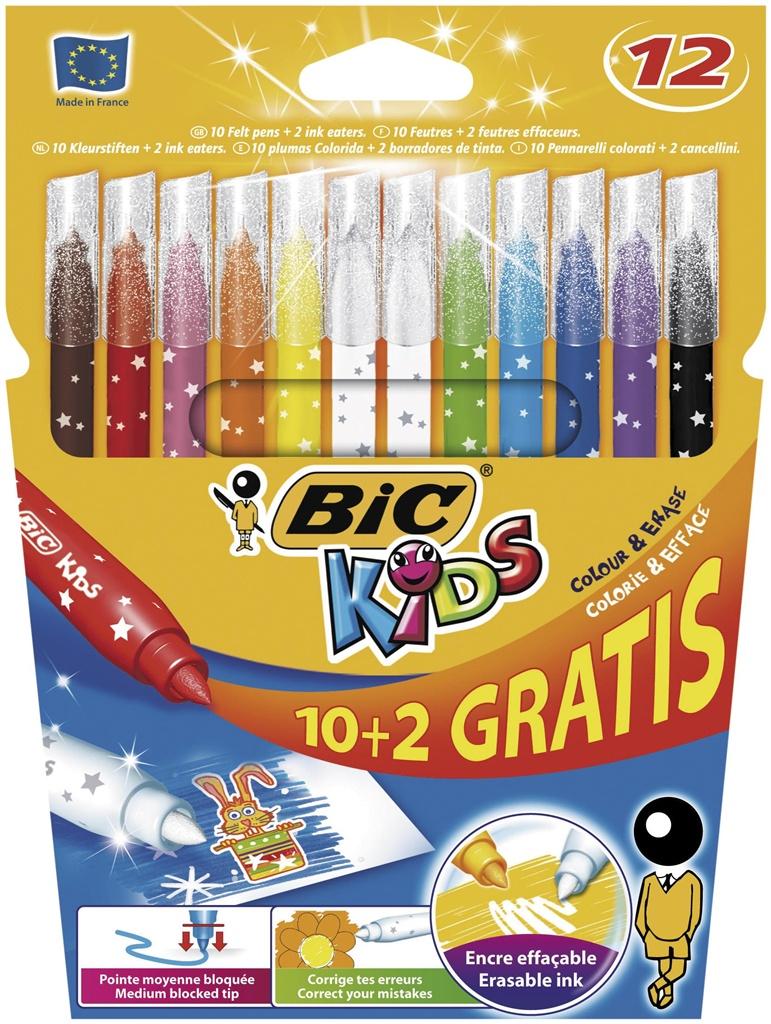 FLAMASTRY 12KOL. BIC KIDS MAGIC 10+2 4085