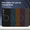 3D Leather Texture Wireless Charging ShockProof Magnetic Case For Sony Xperia 1 VI VII 5 Iii 1VI 1VII 5III 5G Phone Cover