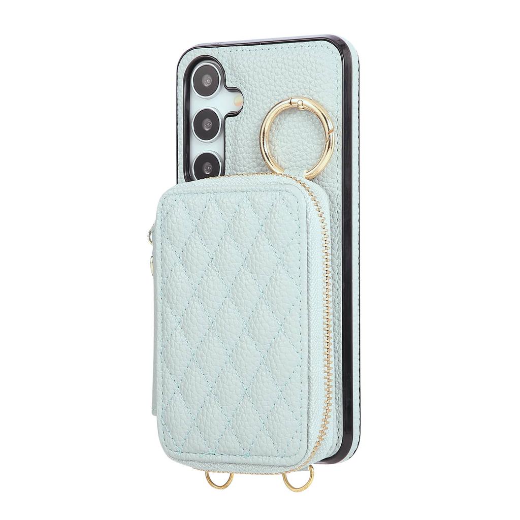 Crossbody portemonneehoesje voor Samsung Galaxy A06/A14/A15/A16/A22/A25/A26/A32/A36/A52/A53/A56/A71/A72 Rits Kaartsleuven Band Stand