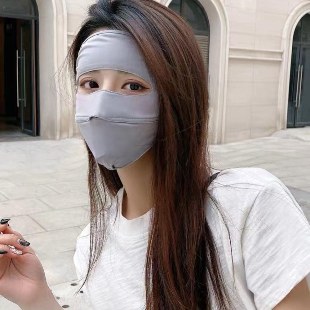 Anti-UV Ice Silk Mask Breathable Riding Face Mask Hot Sale Face Veil  Outdoor Sports