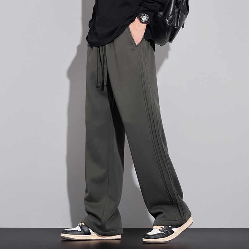 Autumn and winter new men's casual pants trendy teen college style versatile wide-leg pants mopping pants men's trendy casual pants
