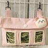 1pc Pet Linen Bag Rabbit Hay Bag Feeding Bag Chinchilla Guinea Pig Hanging Feed Bag Suitable for Gifts for Friends and Family