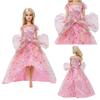 6pcs Doll's Wedding Gowns Evening Dress Set For 11.5in/30cm Dolls with 2 Magic Wand 2 Crowns Toy Princess Doll Fashion Clothes