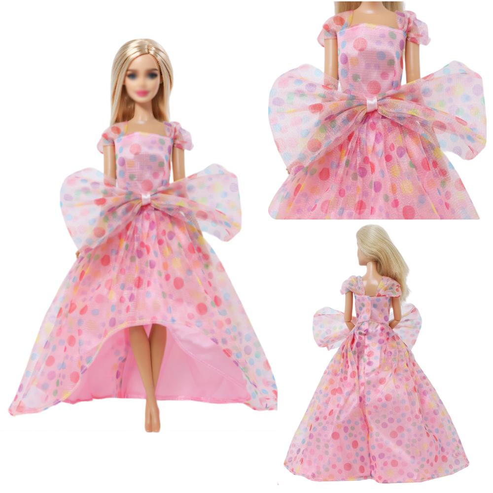 6pcs Doll's Wedding Gowns Evening Dress Set For 11.5in/30cm Dolls with 2 Magic Wand 2 Crowns Toy Princess Doll Fashion Clothes