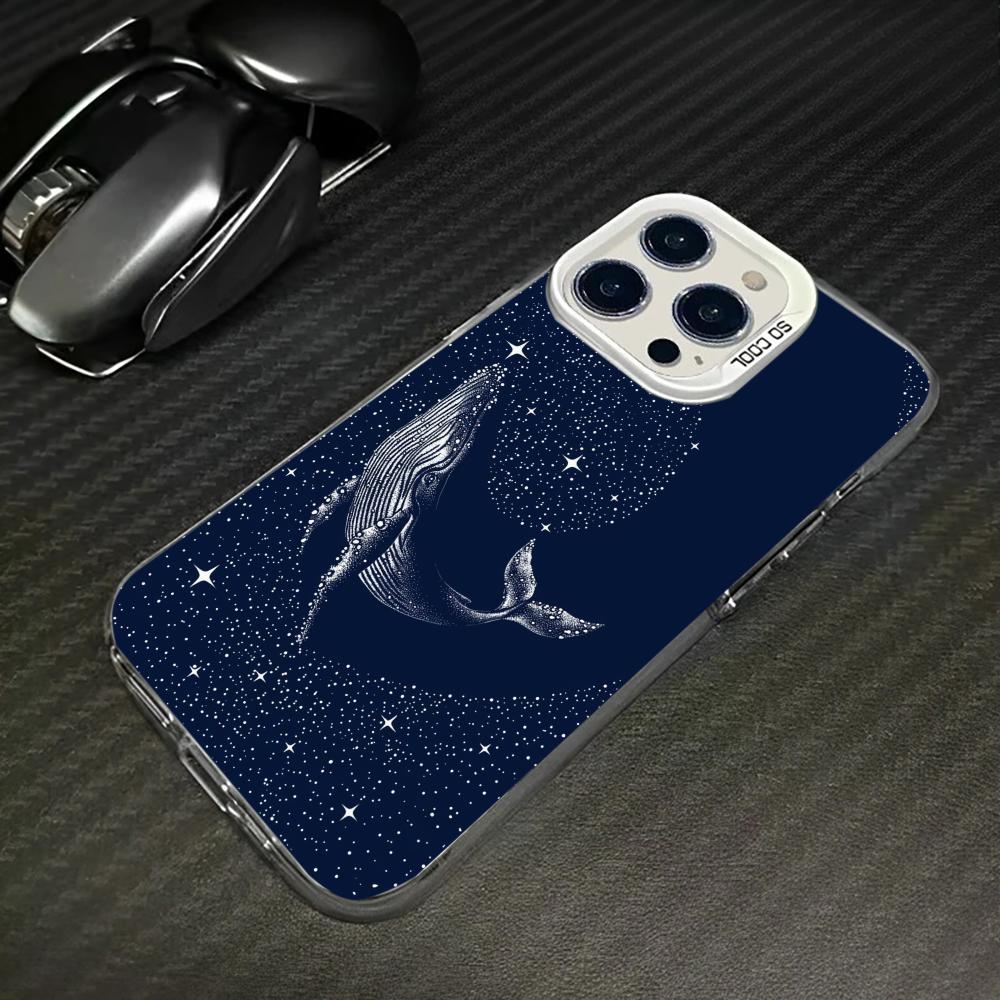 Whale In Deep Sea Mobile Phone Case Anti-fingerprint Phonecase for IPhone 18 16 15 14 13 12 11 Pro/Max/Plus Shock-proof Rear Cover