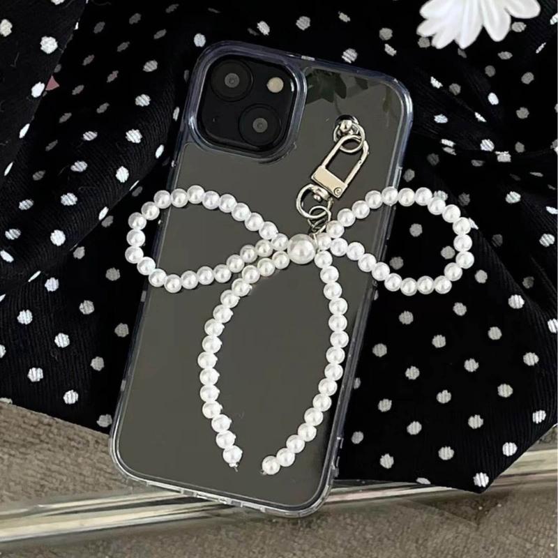 Bowknot Phone Charm Strap Keychain Phone Lanyard String Women Bag Pendant Gift