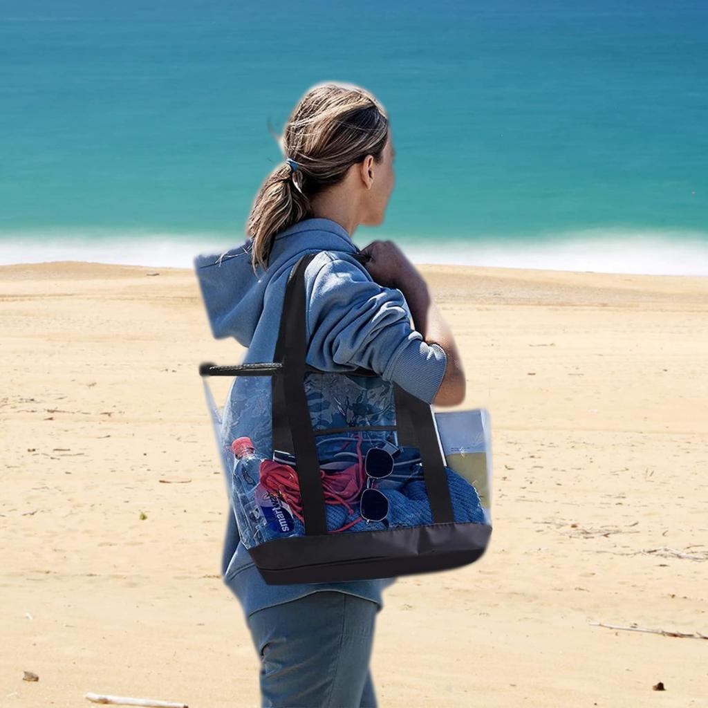 Sac Cabas Transparent APOSITV, Transparent, Grande Capacité, pour Femme, Sac à Bandoulière, Sac à Main, Grand Sac en Vinyle