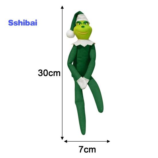 Christmas Elf Doll PVC Toy Eco-friendly Soft Texture Versatile Green Elf Ornament for Festive Decor