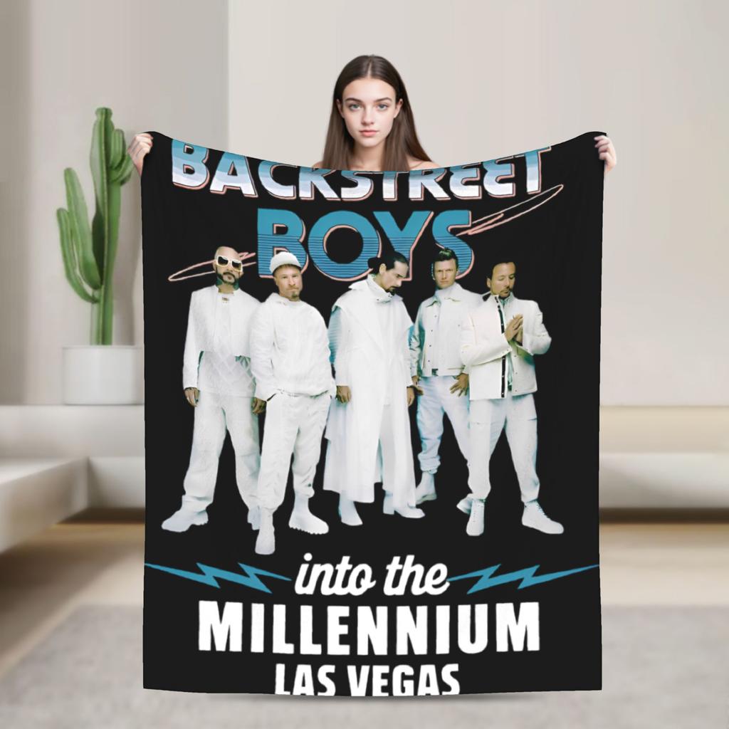 Backstreets Boys Blankets Millenniums Tour Music Wool Throw Blanket Bed Sofa Printed Soft Warm Bedspread