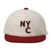 Basiquenti Half Logo Umpire Cap Melton Short Brim New York Washable Antibacterial Deodorizing Quick Dry Unisex Wine Free Size