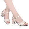 Soft Leather Women's Sandals 2025 Summer New High Heels Versatile One-word Buckle Sandals Fairy Style Thick Heels Women's Shoes