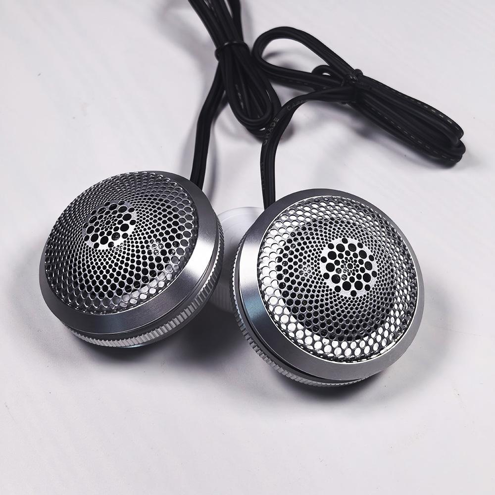 2Pcs 2 Inch Silk Dome Car Tweeter 2kHz-20kHz Clear Sound Universal Fit Weather-Resistant Car Audio Speaker Upgrade