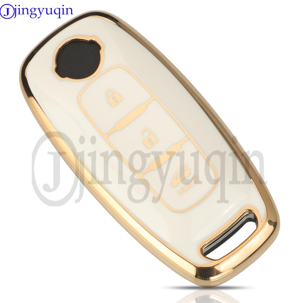 Jingyuqin Soft Tpu Car Key Case 3/4/5 Buttons For Nissan Rouge Kicks Pathfinder J12 Ariya Altima Rogue Qashqai Bluebird Sylphy