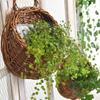 Hanging Planter Wall Mounted Basket Handmade Wicker Flower Pot Woven Rattan Flower Plant Basket Balcony Garden Home Decor