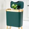 Standing Trash Can Trash Bin with Press Open Lid Neutralizes Odors Standard Garbage Bags Trash Can