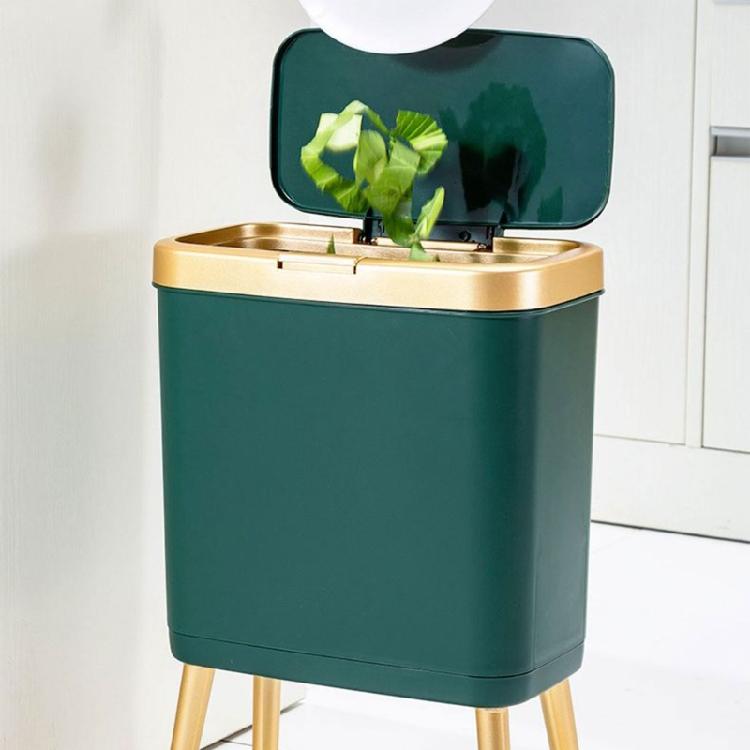 Standing Trash Can Trash Bin with Press Open Lid Neutralizes Odors Standard Garbage Bags Trash Can