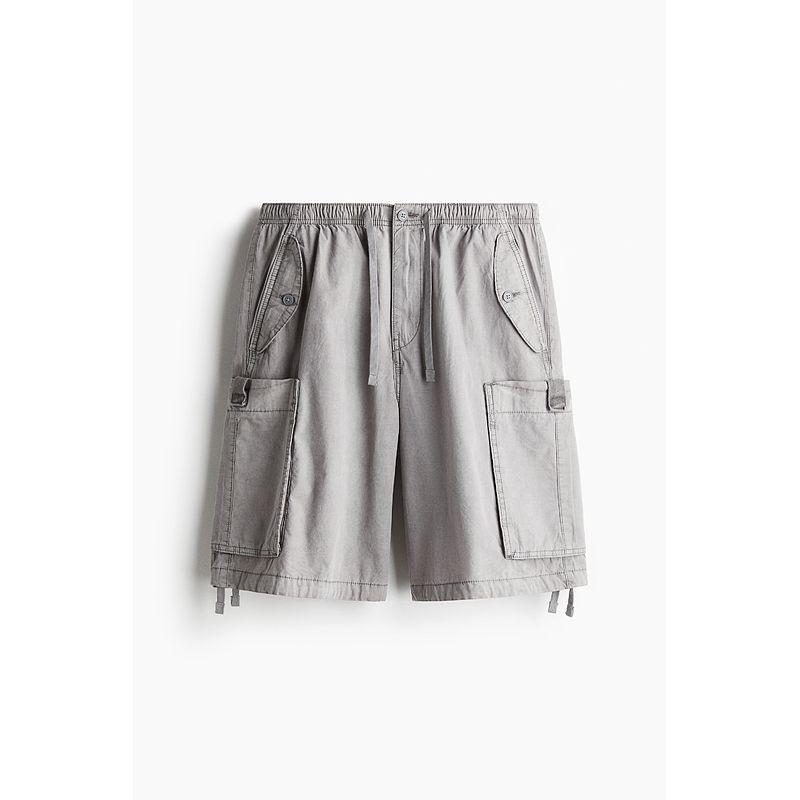 

HM Men s Casual Pants 2025 Summer New Loose Version Cargo American Straight Casual Shorts 1266002
