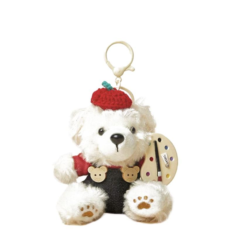 

Niche Baking Bear Bag Pendant High-end Plush Toy Doll Schoolbag Pendant Cute Keychain 10CM