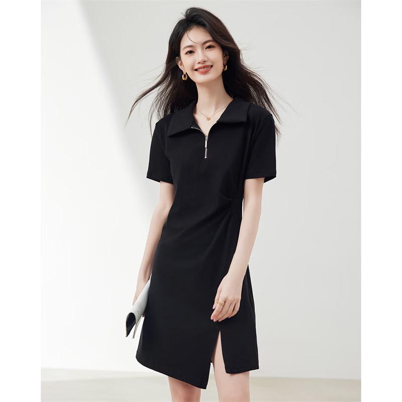 Women's Summer Polo A-Line Pleated Dress