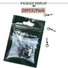 20 Stück Schnellwechsel-Flexi-Ringwirbel mit Ringhaken UK-Größe 8 und 11 Karpfenangelzubehör QC Kwik Wirbel Chod Ronnie Rig