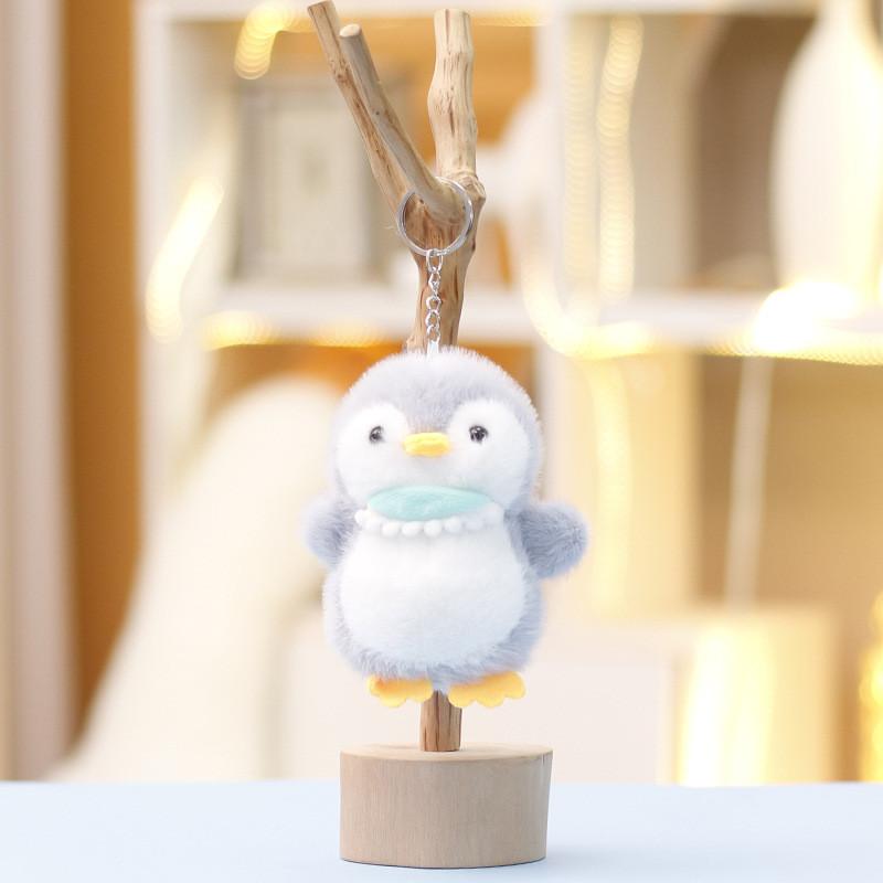 Figurine Bellyband Penguin Bag Animal Ornament Keychain Plush Gift Cotton Pp